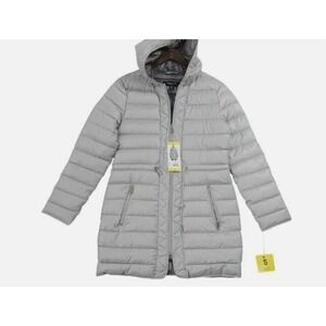 NEW Women's Silver KENNETH COLE REACTION Packable Puffer Coat Size Small